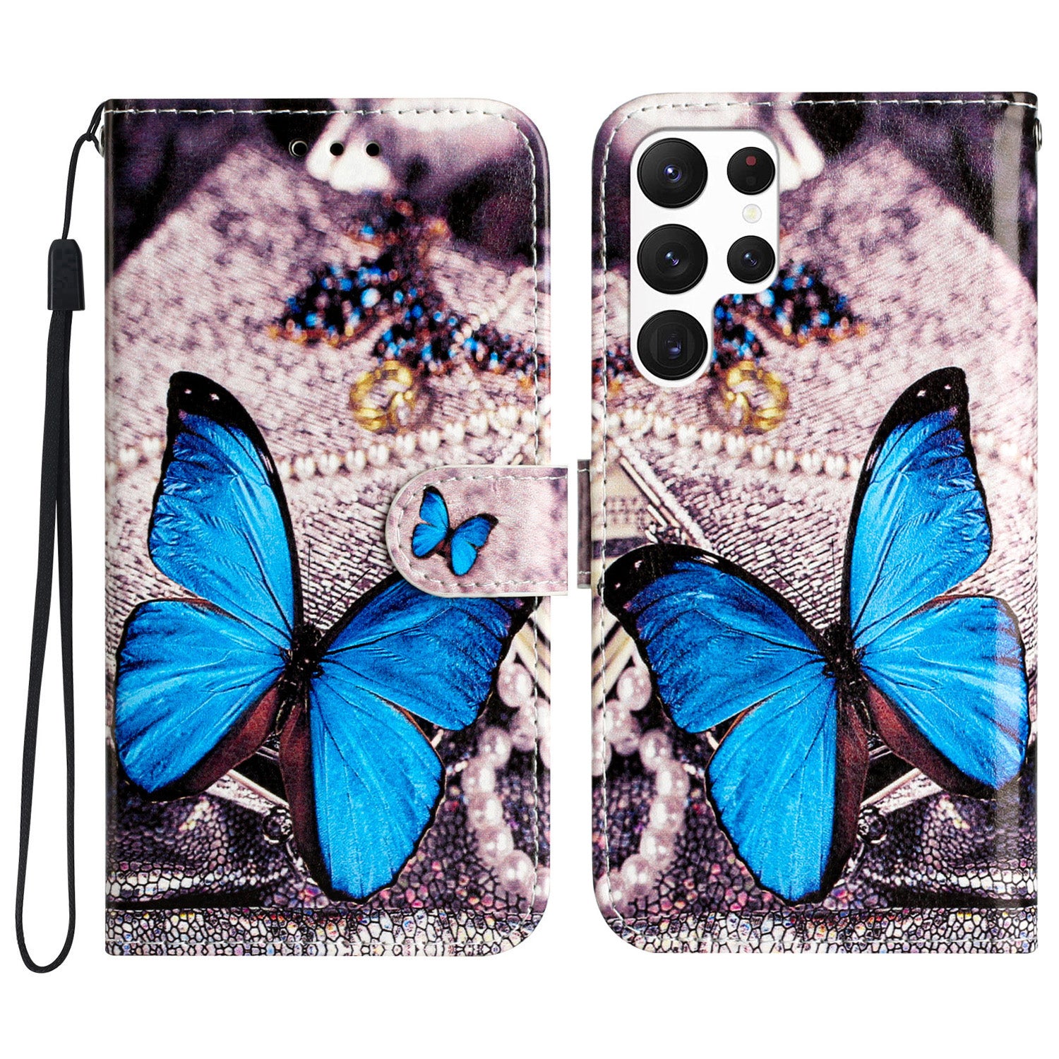 For Samsung Galaxy S23 Ultra Flip PU Leather Phone Cover Stand Pattern Printing Wallet Case For Samsung Galaxy S23 Ultra Flip PU Leather Phone Cover Stand Pattern Printing Wallet Case